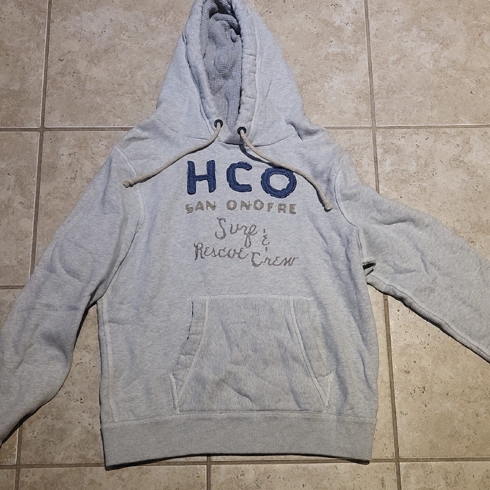 HCO Light Gray Hoodie with Blue Accents